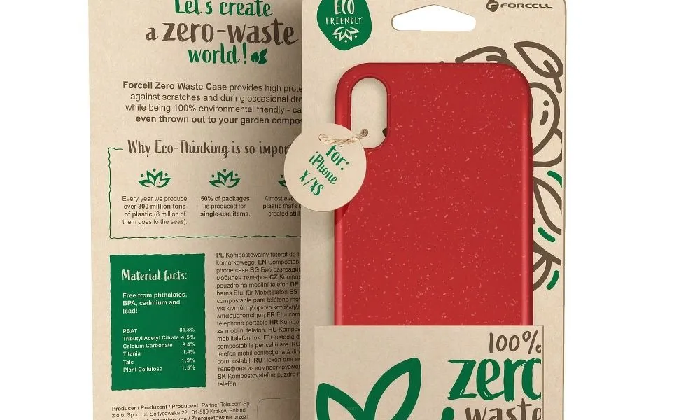 Futerał Forcell BIO - Zero Waste Case do IPHONE 11 PRO Max czerwony