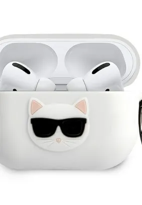 Oryginalne Etui KARL LAGERFELD KLACAPSILCHWH do Apple Airpods Pro biały