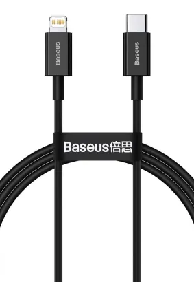 BASEUS kabel Typ C do Apple Lightning 8-pin PD20W Superior Series Fast Charging CATLYS-A01 1 metr czarny