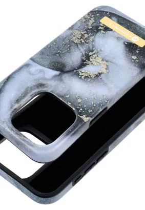 FORCELL F-PROTECT Mirage kompatybilny z MagSafe do IPHONE 15 PLUS marble mist