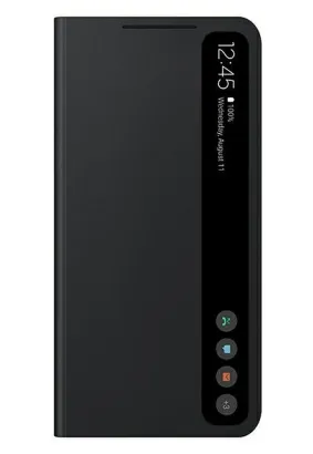 Oryginalny Futerał Smart Clear View Cover EF-ZG990CBEGEE Samsung Galaxy S21FE grafitowy blister