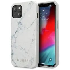 Oryginalne Etui GUESS Hardcase GUHCP13SPCUMAWH do iPhone 13 MINI (Kolekcja Marble / biały)