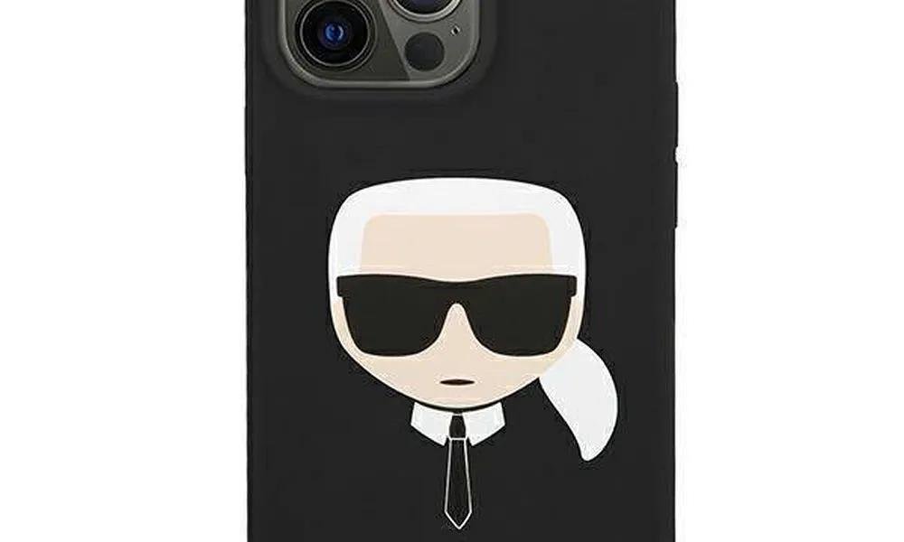 Oryginalne Etui KARL LAGERFELD Hardcase KLHCP13XSLKHBK do iPhone 13 PRO MAX (Silicone K. Head / czarny)