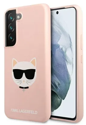 Oryginalne Etui KARL LAGERFELD Hardcase KLHCS22MSLCHPI do Samsung S22 Plus (Silicone Choupette Head / różowy)