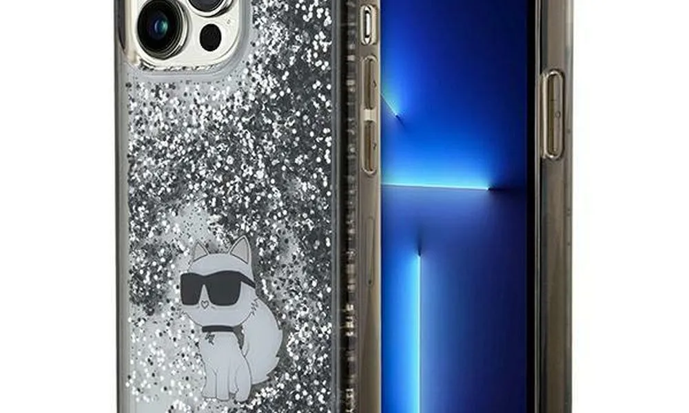 Oryginalne Etui KARL LAGERFELD Hardcase KLHCP13XLKCNSK do iPhone 13 Pro Max (Liquid Glitter C / transparent)