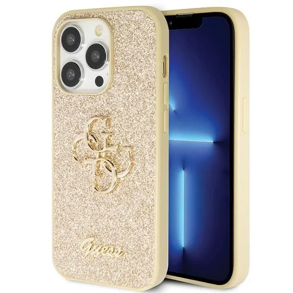 Oryginalne Etui GUESS Hardcase GUHCP14XHG4SGD do iPhone 14 Pro Max (Fixed Glitter Big 4G / złoty)