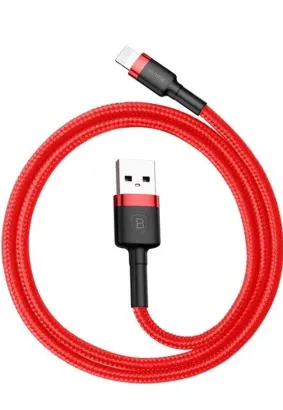 BASEUS kabel USB do Apple Lightning 8-pin 2,4A Cafule CALKLF-A09 0,5m czerwony-czerwony