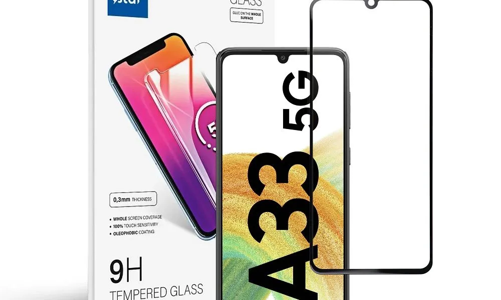 Szkło hartowane Blue Star 5D - do Samsung A33 5G (full glue/case friendly) - czarny