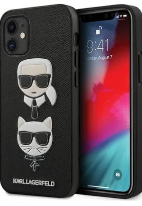 Oryginalne Etui KARL LAGERFELD Hardcase KLHCP12SSAKICKCBK do iPhone 12 MINI czarny