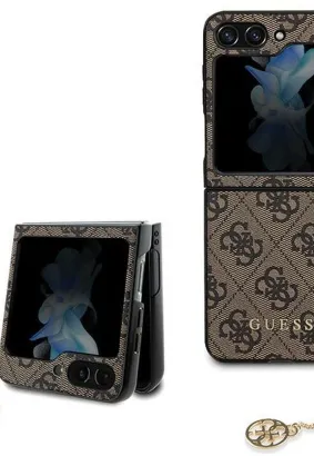 GUESS futerał do SAMSUNG Flip 5 GUHCZF5GF4GBR (4G Charm) brązowy