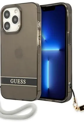 Oryginalne Etui GUESS Hardcase GUHCP13LHTSGSK do iPhone 13 PRO MAX (Translucent / czarny)