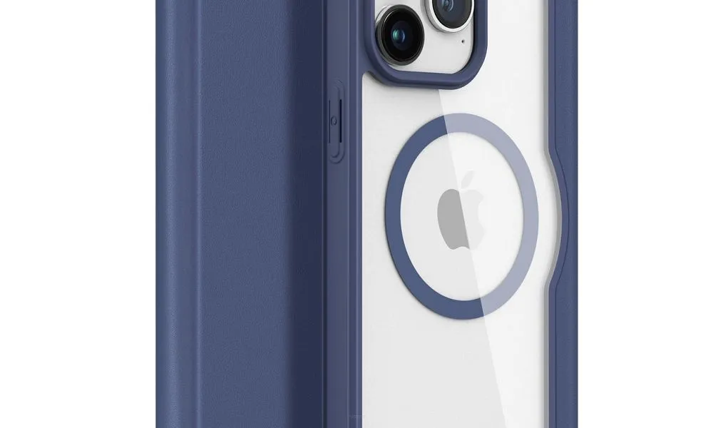 DUX DUCIS Skin X Pro - futerał z klapką kompatybilny z MagSafe do Apple iPhone 15 Pro Max niebieski