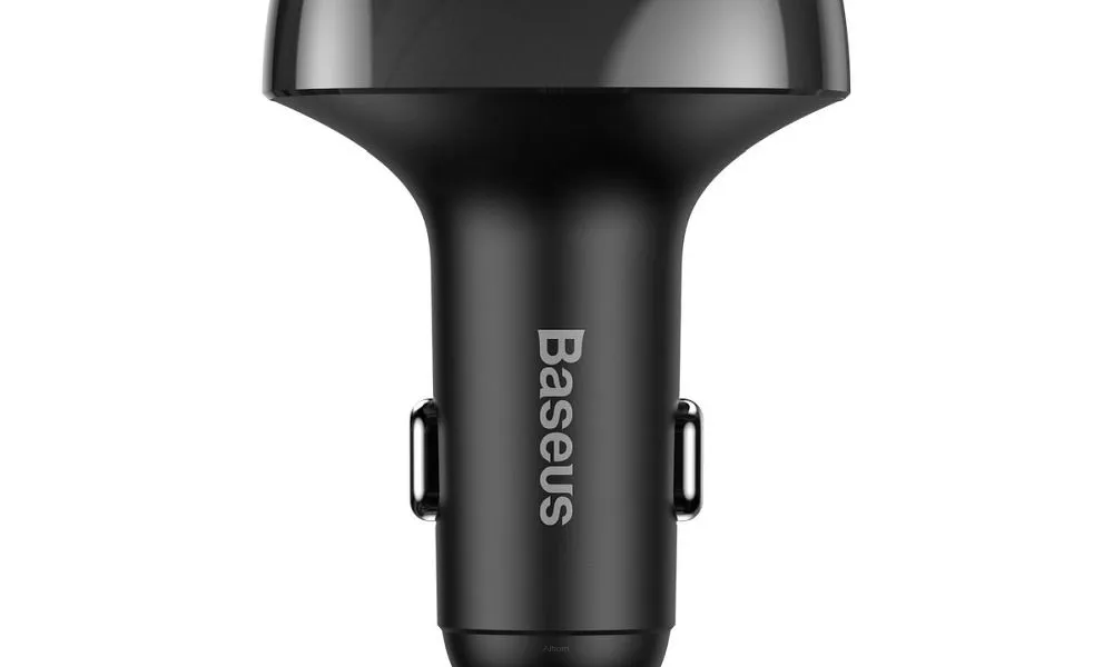 BASEUS Transmiter FM Bluetooth MP3 z ładowarką samochodową + 2x USB czarny CCTM-01