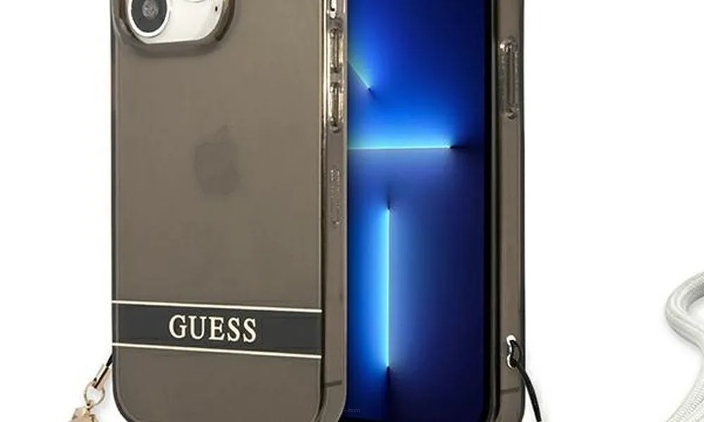 GUESS futerał do IPHONE 13 Pro GUHCP13LHTSGSK (Translucent) czarny