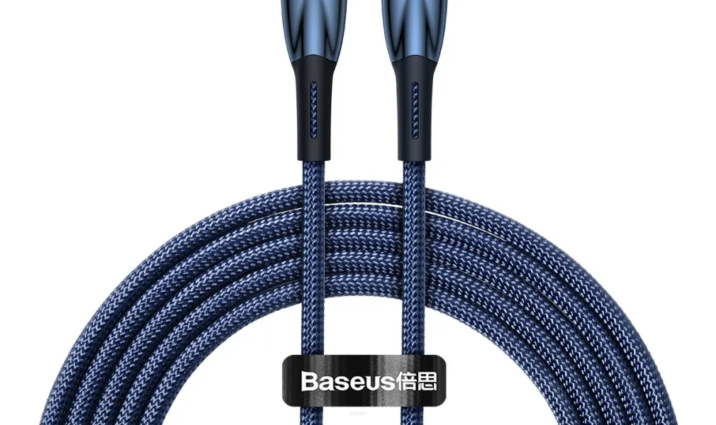 BASEUS kabel Typ C do Typ C Power delivery 100W Glimmer Series CADH000803 2m niebieski