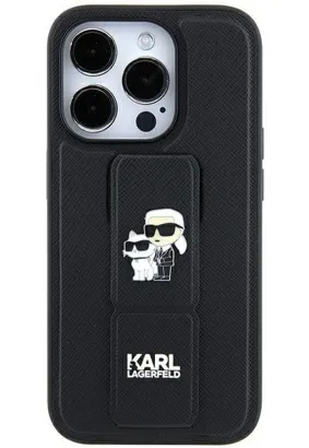 Oryginalne Etui KARL LAGERFELD Hardcase KLHCN61GSAKCPK do iPhone 11 (Gripstand Saffiano KC PIN / czarny)