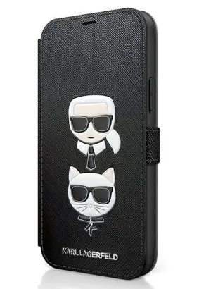 Oryginalne Etui KARL LAGERFELD Book KLFLBKP12MSAKICKCBK do iPhone 12 Pro czarny