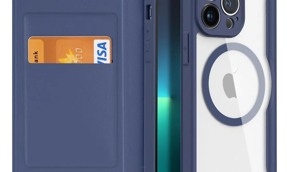 DUX DUCIS Skin X Pro - futerał z klapką kompatybilny z MagSafe do Apple iPhone 13 Pro niebieski
