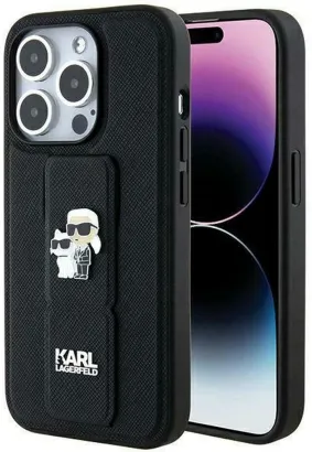 Oryginalne Etui KARL LAGERFELD Hardcase KLHCP13LGSAKCPK do iPhone 13 Pro (Gripstand Saffiano KC PIN / czarny)