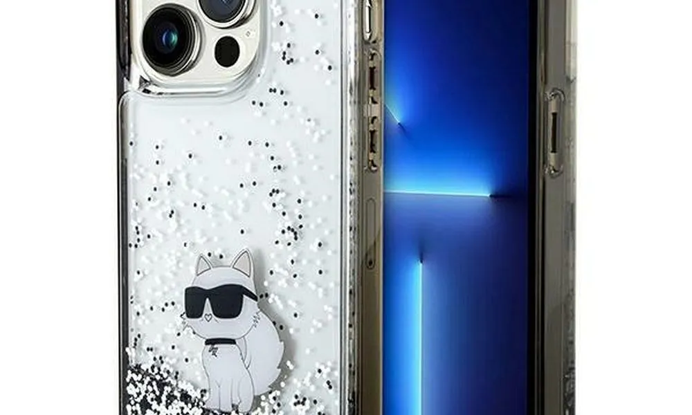 Oryginalne Etui KARL LAGERFELD Hardcase KLHCP14XLKCNSK do iPhone 14 Pro Max (Liquid Glitter C / transparent)