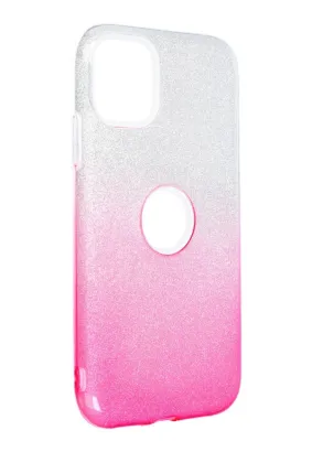 Futerał SHINING do IPHONE 11 transparentny różowy