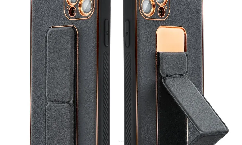 Futerał LEATHER CASE KICKSTAND do SAMSUNG A05 czarny