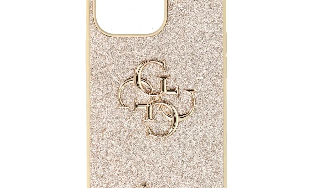 Oryginalne Etui GUESS Hardcase GUHCP13LHG4SGD do iPhone 13 Pro (Fixed Glitter Big 4G / złoty)