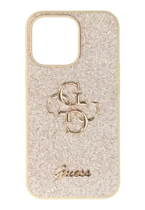 Oryginalne Etui GUESS Hardcase GUHCP13LHG4SGD do iPhone 13 Pro (Fixed Glitter Big 4G / złoty)