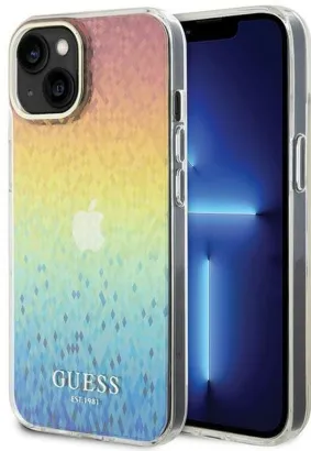 Oryginalne Etui GUESS Hardcase GUHCP15SHDECMI do iPhone 15 (IML Faceted Mirror / disco iridescent)