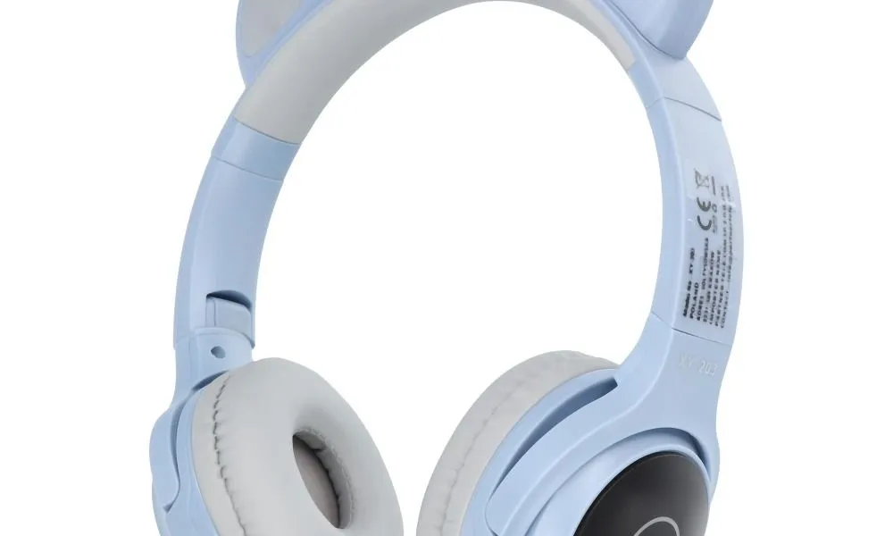 Słuchawki nagłowne bezprzewodowe CAT EAR model XY-203 niebieskie
