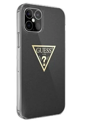 GUESS futerał do IPHONE 12 Mini GUHCP12SPCUMPTBK (Kolekcja Metallic) czarny