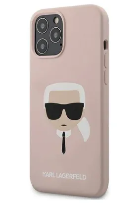 Oryginalne Etui KARL LAGERFELD Hardcase KLHCP12LSLKHLP do iPhone 12 PRO MAX różowy