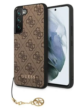 Oryginalne Etui GUESS Hardcase GUHCS22SGF4GBR do Samsung S22 (Kolekcja 4G Charms / brązowy)