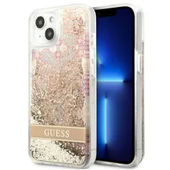 Oryginalne Etui GUESS Hardcase GUHCP13SLFLSD do iPhone 13 MINI (Glitter Flower / złoty)