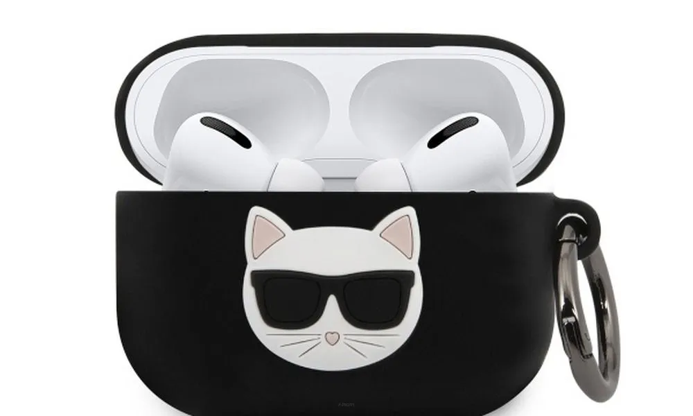 Oryginalne Etui KARL LAGERFELD KLACAPSILCHBK do Apple Airpods Pro czarny