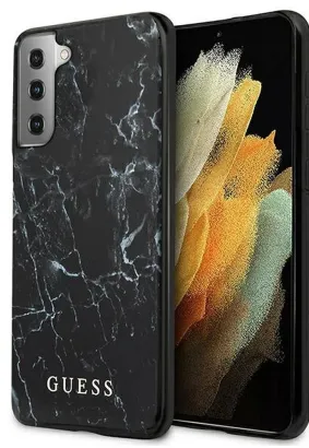 Oryginalne Etui GUESS Hardcase GUHCS21MPCUMABK do Samsung S21 Plus (Marble / czarny)