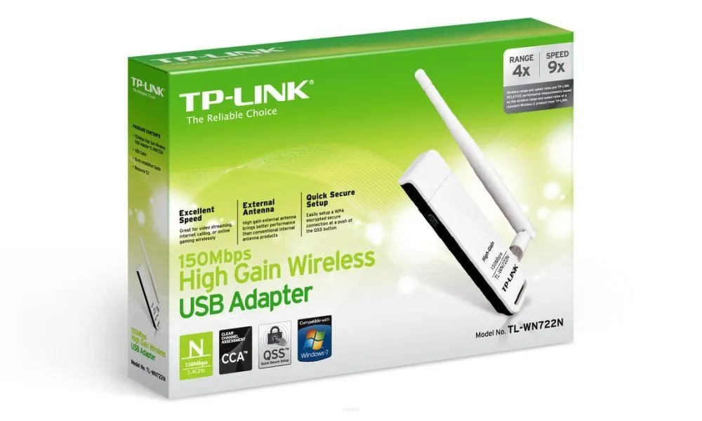 Adapter Wi-Fi TP-LINK 150 Mbps TL-WN722N z anteną