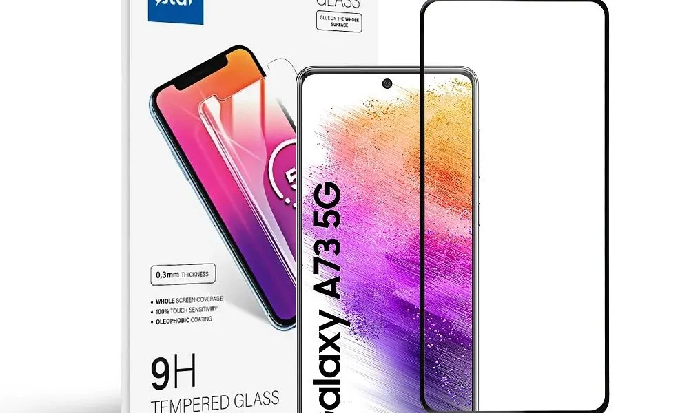 Szkło hartowane Blue Star 5D - do Samsung A73 5G (full glue/case friendly) - czarny