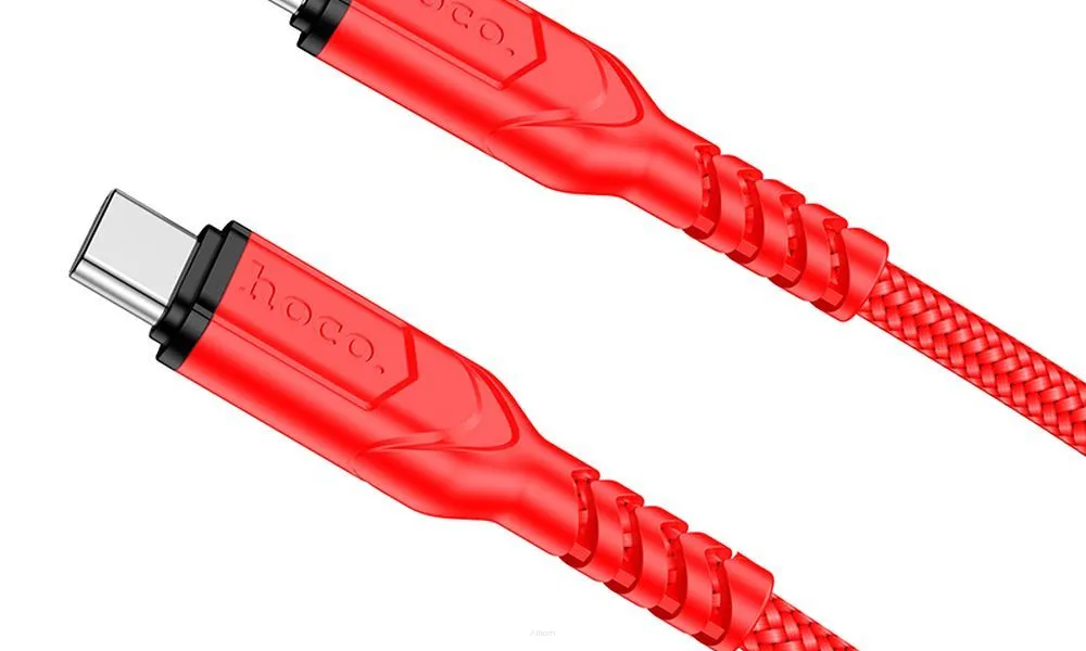 HOCO kabel Typ C do Typ C PD 60W VICTORY X59 1m czerwony