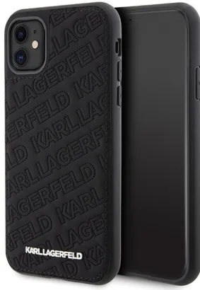 Oryginalne Etui KARL LAGERFELD Hardcase KLHCN61PQKPMK do iPhone 11 (Quilted K Pattern / czarny)