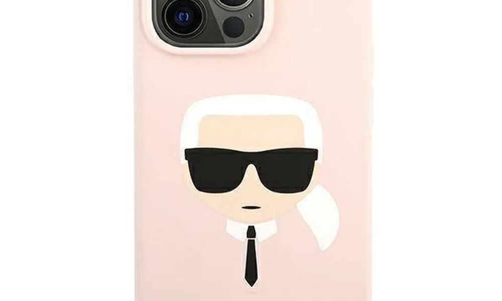 Oryginalne Etui KARL LAGERFELD Hardcase KLHCP13LSLKHLP do iPhone 13 PRO (Silicone K. Head / rózowy)