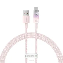 BASEUS kabel USB do Typ C Power Delivery Explorer 100W 1m różowy CATS010404