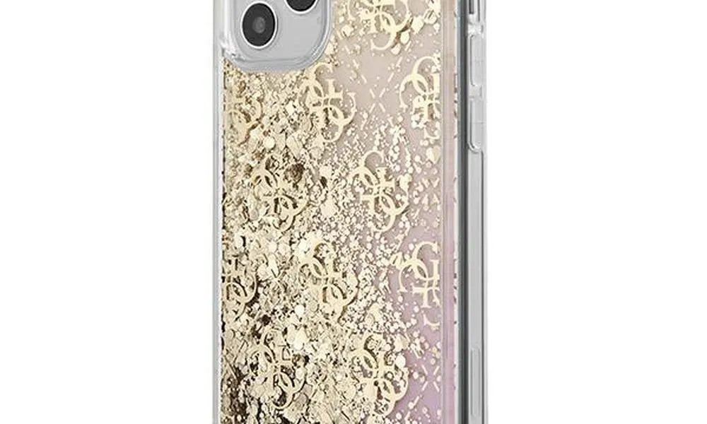 Oryginalne Etui GUESS Hardcase GUHCP12MLG4GGPIGO do iPhone 12 / 12 PRO (Kolekcja Gradient Liquid Glitter 4G / złoty)