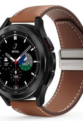 DUX DUCIS YA - pasek z naturalnej skóry do Samsung Galaxy Watch / Huawei Watch / Honor Watch (22mm band) brązowy