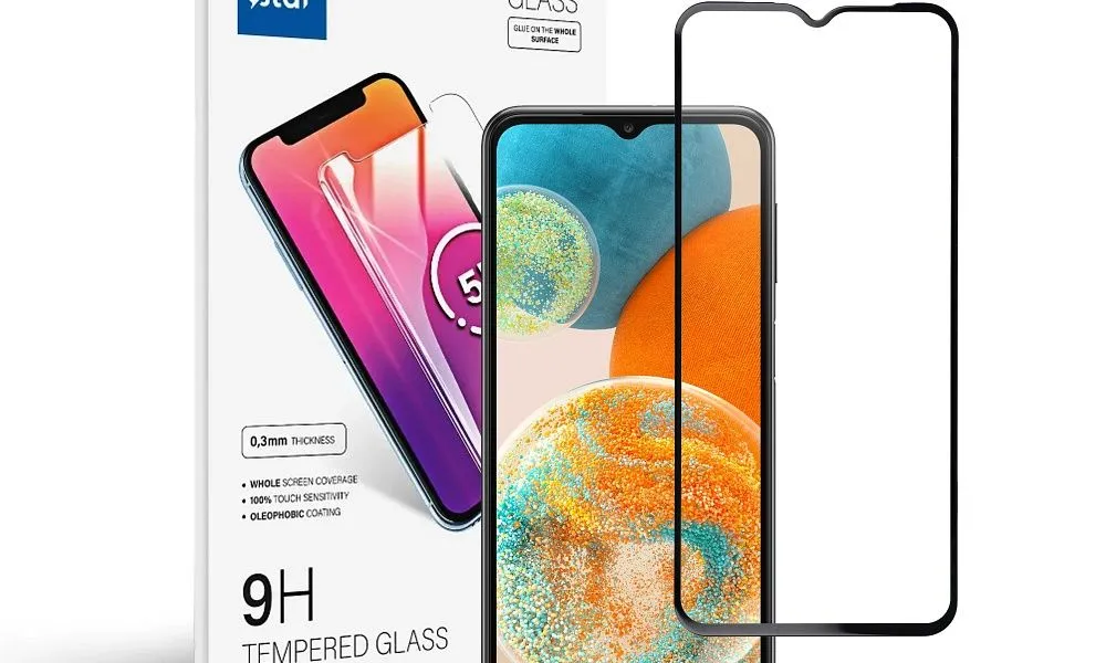 Szkło hartowane Blue Star 5D - do Samsung A23 5G (full glue/case friendly) - czarny