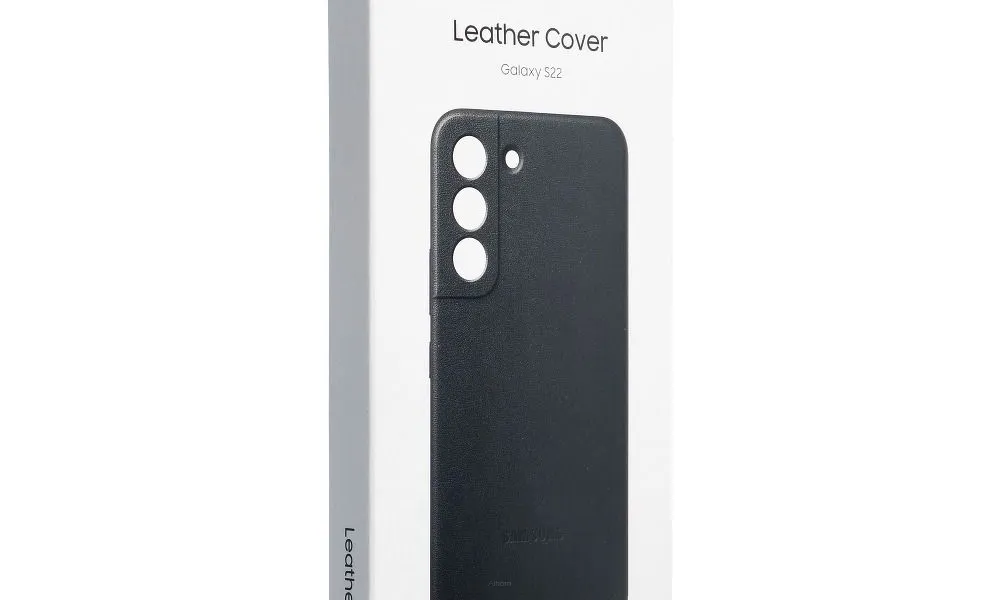 Oryginalny Futerał Leather Cover EF-VS901LBEGWW Samsung Galaxy S22 czarny blister