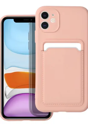 Futerał CARD CASE do IPHONE 11 różowy