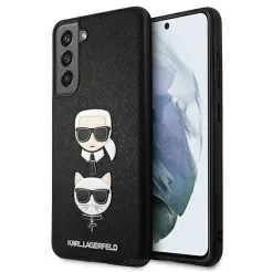 Oryginalne Etui KARL LAGERFELD Hardcase KLHCS21FESAKICKCBK do SAMSUNG S21 FE (Kolekcja Saffiano K and Choupette Heads / czarny)