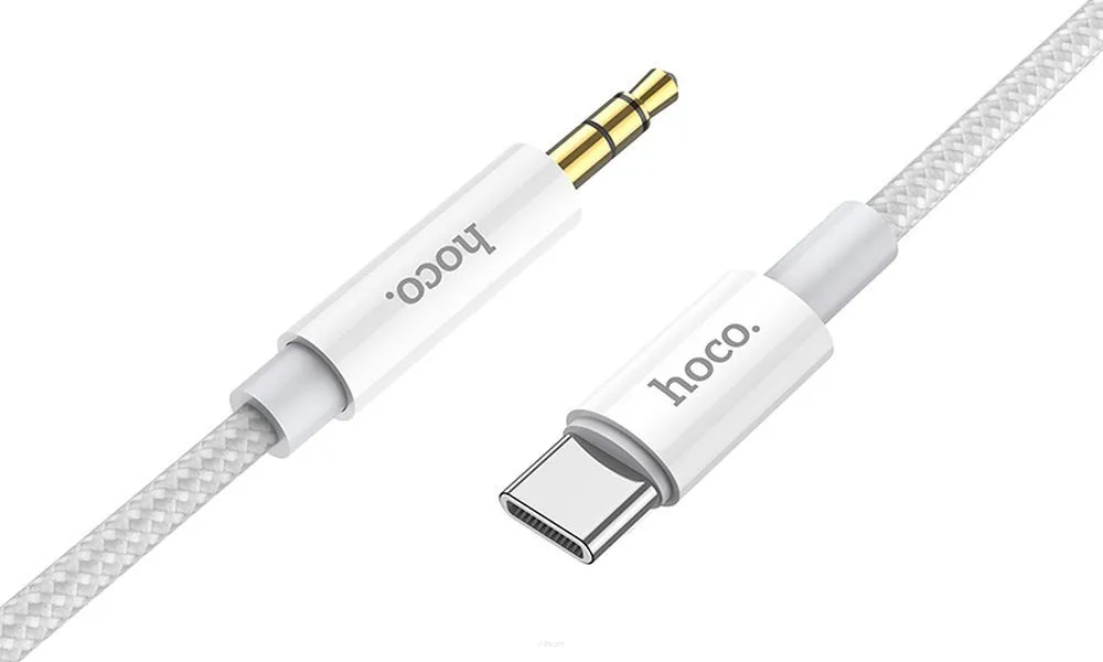 HOCO kabel AUX Audio Jack 3,5mm do Typ C UPA19 1m srebrny