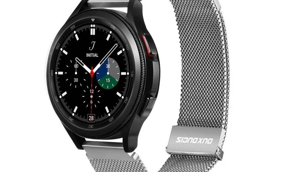 DUX DUCIS Milanese - pasek magnetyczny ze stali nierdzewnej do Samsung Galaxy Watch / Huawei Watch / Honor Watch / Xiaomi Watch (22mm band) srebrny